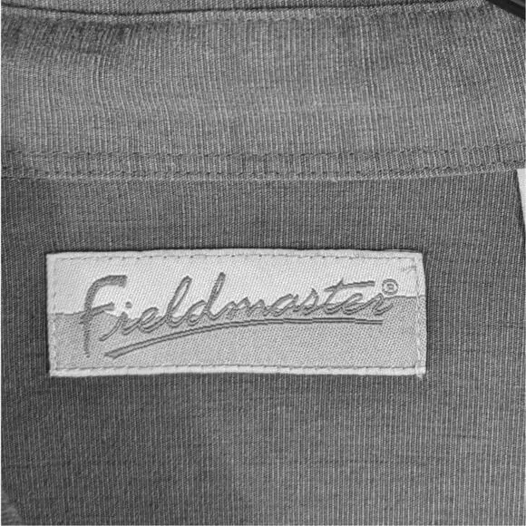 Fieldmaster 2XL Gray Rayon Linen Blend Long Sleeve Button Shirt Men’s Casual - Picture 2 of 4